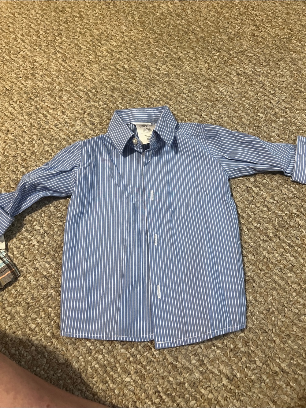 Classic Blue Stripe Button-Down Shirt for Kids